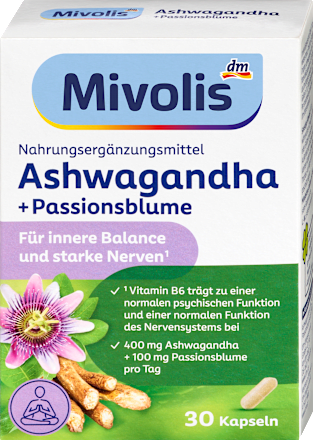 Ashwagandha + Passionsblume Kapseln 30 St, 13,7 g