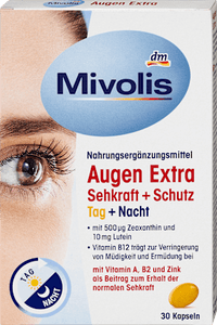 Augen Extra Sehkraft + Schutz, Tag + Nacht, Kapseln, 30 St., 28,8 g Mivolis