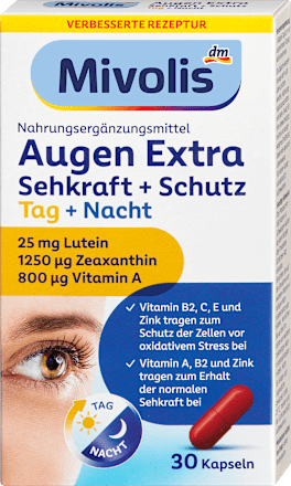 Augen Extra Sehkraft + Schutz, Tag + Nacht, Kapseln, 30 St, 16 g