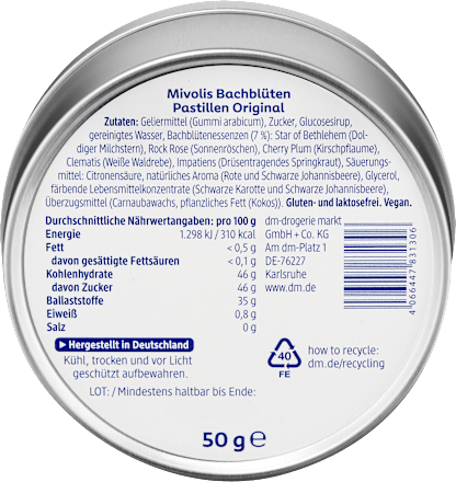 Bachblüten Pastillen, 50 g
