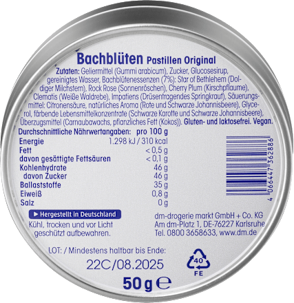 Bachblüten Pastillen, 50 g Mivolis