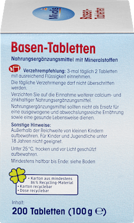 Basistabletten 200 stuks, 100 g