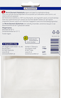 Katoenen handschoenen (1 paar), 1 stuk