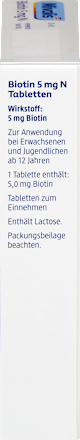 Biotin 5 mg N, Tabletten, 60 St