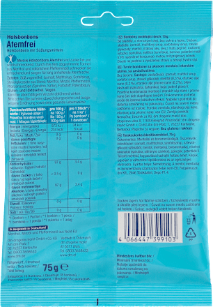 Suikervrije, ademloze snoepjes, 75 g