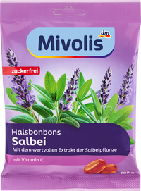 Mivolis Bonbon, Halsbonbons Salbei, zuckerfrei, 125 g