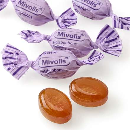 Bonbon, Halsbonbons Salbei, zuckerfrei, 125 g