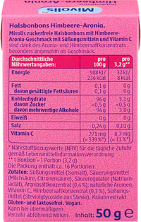 Bonbon, Himbeere-Aronia, zuckerfrei, 50 g