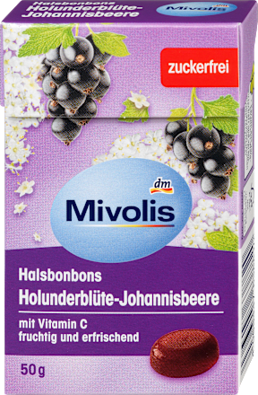 Bonbon, Holunderblüte-Johannisbeere, zuckerfrei, 50 g