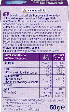 Bonbon, Holunderblüte-Johannisbeere, zuckerfrei, 50 g
