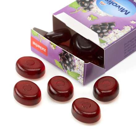Bonbon, Holunderblüte-Johannisbeere, zuckerfrei, 50 g