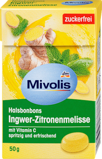 Gember-Citroenmelisse snoep, suikervrij, 50 g