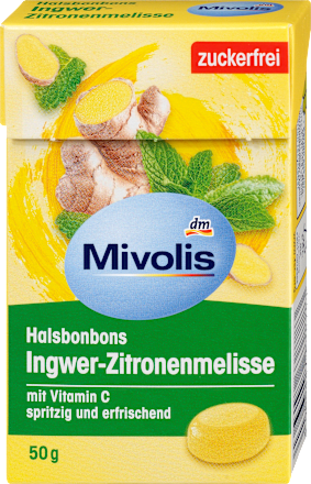 Gember-Citroenmelisse snoep, suikervrij, 50 g