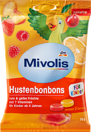 Snoep, rood en geel fruit voor kinderen, suikervrij, 75 g