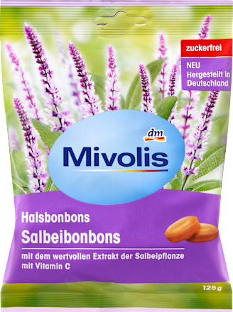 Snoep, salie snoepjes, suikervrij, 125 g