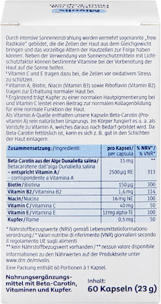 Carotin 15mg Haut-Kapseln 60 St, 23 g