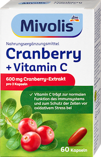 Cranberry + Vitamin C Kapseln, 60 St, 68 g