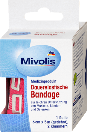 Dauerelastische Bandage, 6 cm x 5 m (gedehnt), 1 Rolle, 1 St