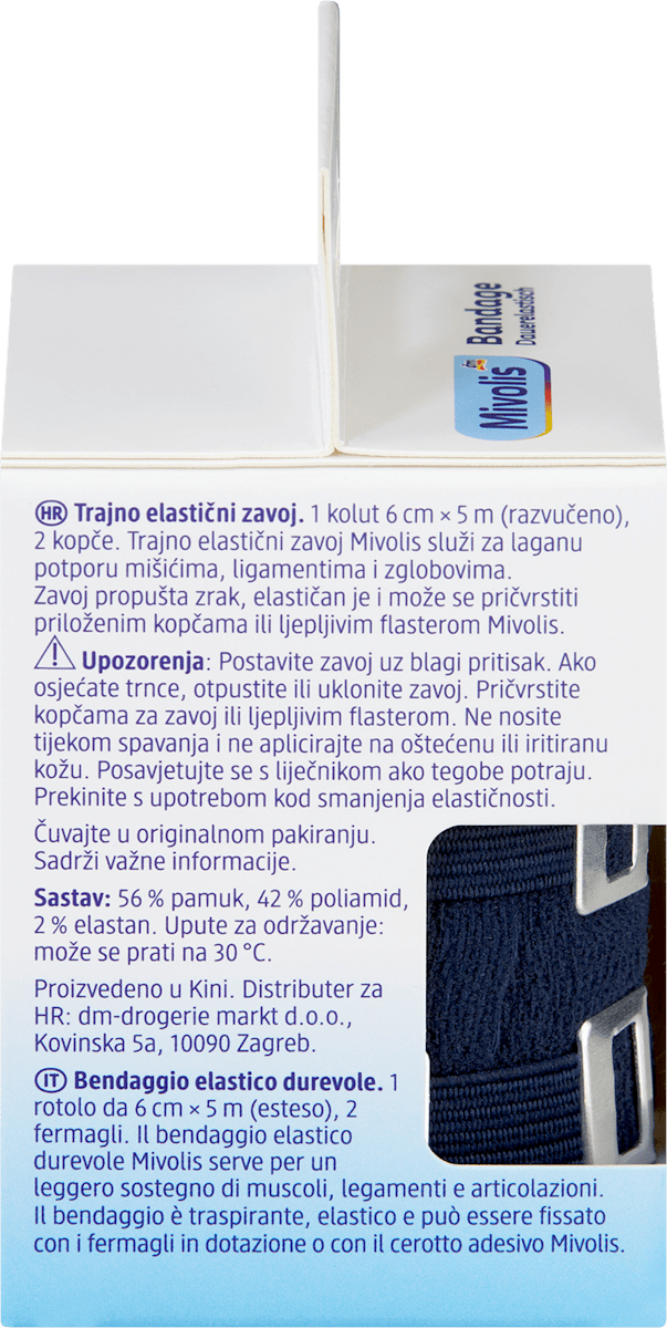 Mivolis Dauerelastische Bandage, 6 cm x 5 m (gedehnt), 1 Rolle, 1 St
