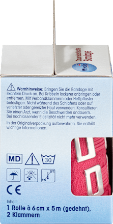 Dauerelastische Bandage, 6 cm x 5 m (gedehnt), 1 Rolle, 1 St