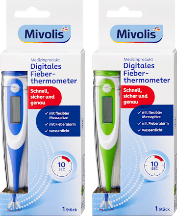 Digitales Fieberthermometer mit flexibler Messspitze, 1 Anzahl