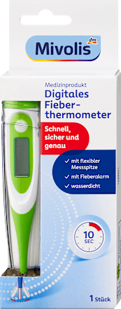 Digitales Fieberthermometer mit flexibler Messspitze, 1 Anzahl