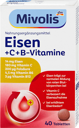 Eisen + C + B-Vitamine Tabletten 40 St, 24 g
