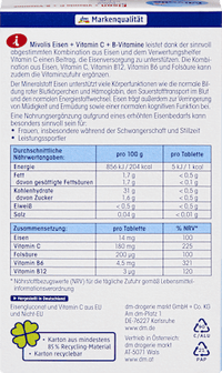 IJzer + Vitamine C + B Vitamine Tabletten 40 stuks, 25 g