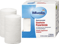 Elastische fixatieverbanden, 6 cm x 4 m (uitgerekt), 2 rollen, 8 m