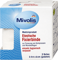 Elastische fixatieverbanden, 6 cm x 4 m (uitgerekt), 2 rollen, 8 m