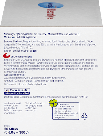 Elektrolyten, 50 sticks, 300 g