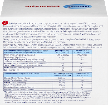 Elektrolyten, 50 sticks, 300 g