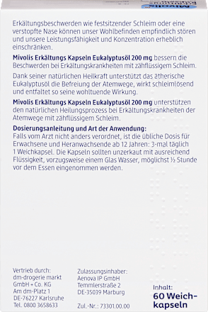 Erkältungskapseln Eukalyptusöl, 60 St