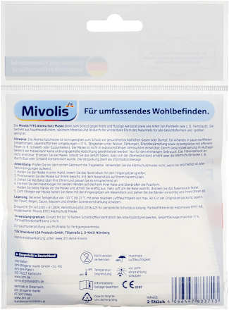 FFP2 Atemschutzmaske, 2 St