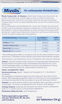 Folsäure 800 + B-Vitamine Tabletten 60 St, 19 g