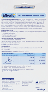 Mivolis Fußgelenk-Bandage Gr. M, 1 St