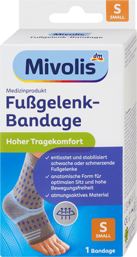 Mivolis Fußgelenk-Bandage Gr. S, 1 St