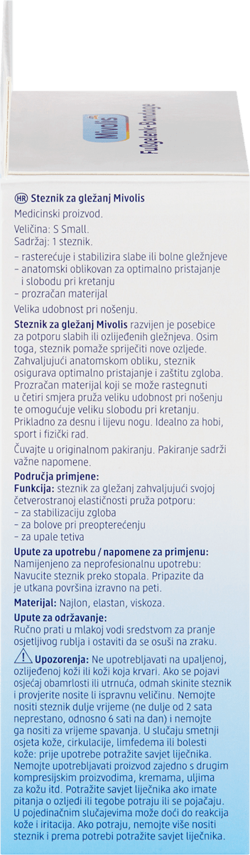 Mivolis Fußgelenk-Bandage Gr. S, 1 St