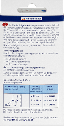 Enkelbandage M, 1 stuk