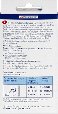 Enkelbandage M, 1 stuk