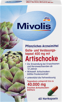 Gal- en spijsverteringscapsules 400 mg met artisjok, 60 stuks