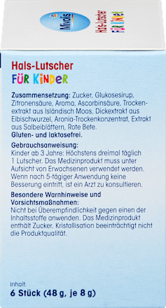 Hals-Lutscher für Kinder 6 St, 48 g