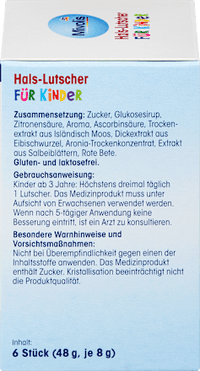 Hals-Lutscher für Kinder 6 St, 48 g
