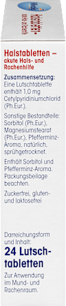 Keelpastilles – acute keel en keelverlichting, 24 stuks
