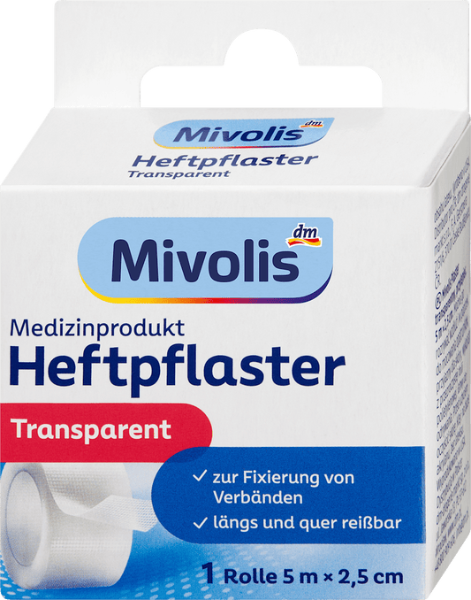 Mivolis Ruban adhésif double face transparent 5 m x 2,5 cm, 1 rouleau, 5 m