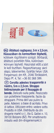 Transparante hechtpleister, 5 m