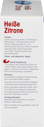 Warme drank, Hot Lemon (20 sticks), 100 g