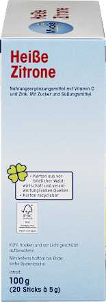 Warme drank, Hot Lemon (20 sticks), 100 g