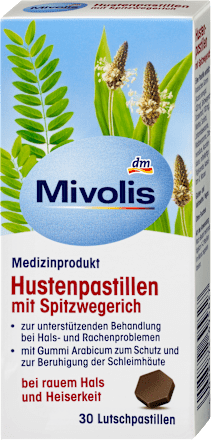 Husten-Pastillen mit Spitzwegerich, 46 g Mivolis