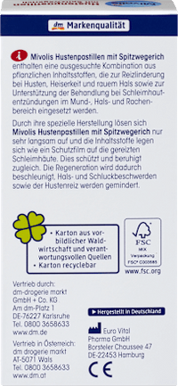Husten-Pastillen mit Spitzwegerich, 46 g Mivolis